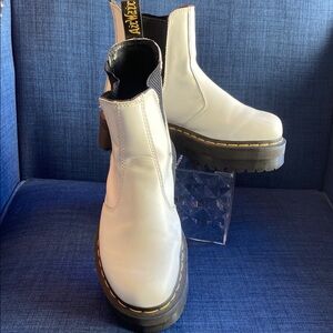 Dr. Martens Women's White Quad Chelsea Boots